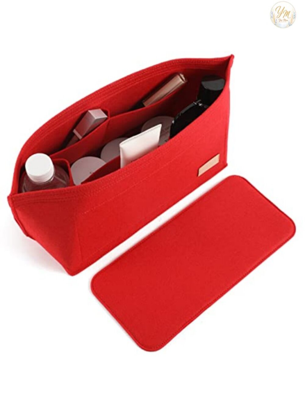Felt Purse Organizer Insert with Base Shaper for Tote Bags, Handbag Shape Keeper